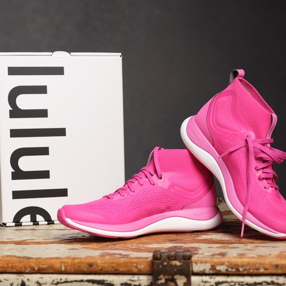 Lululemon Pink Chargefeel Mid Women's Workout Shoe SOLD OUT - Picture 4 of 7